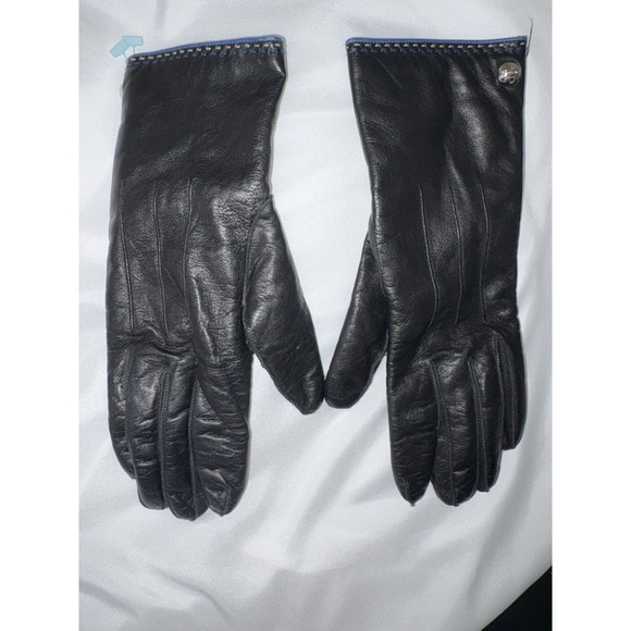 Coach Accessories - VintageWomen's Coach Black 100% Leather Gloves ,Size 8 -Lined 100% Cashmere